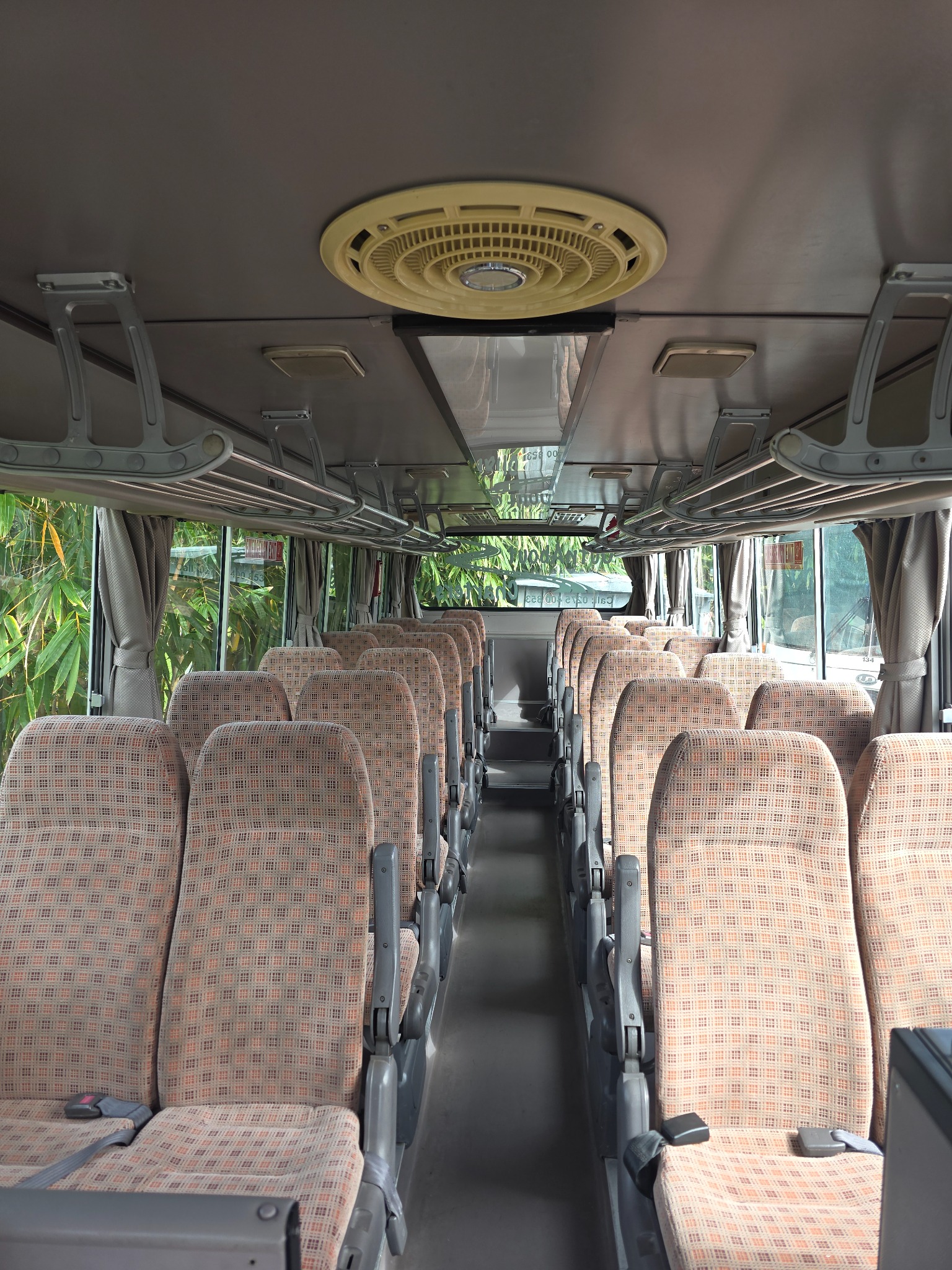 28-seat Fuso coach interior