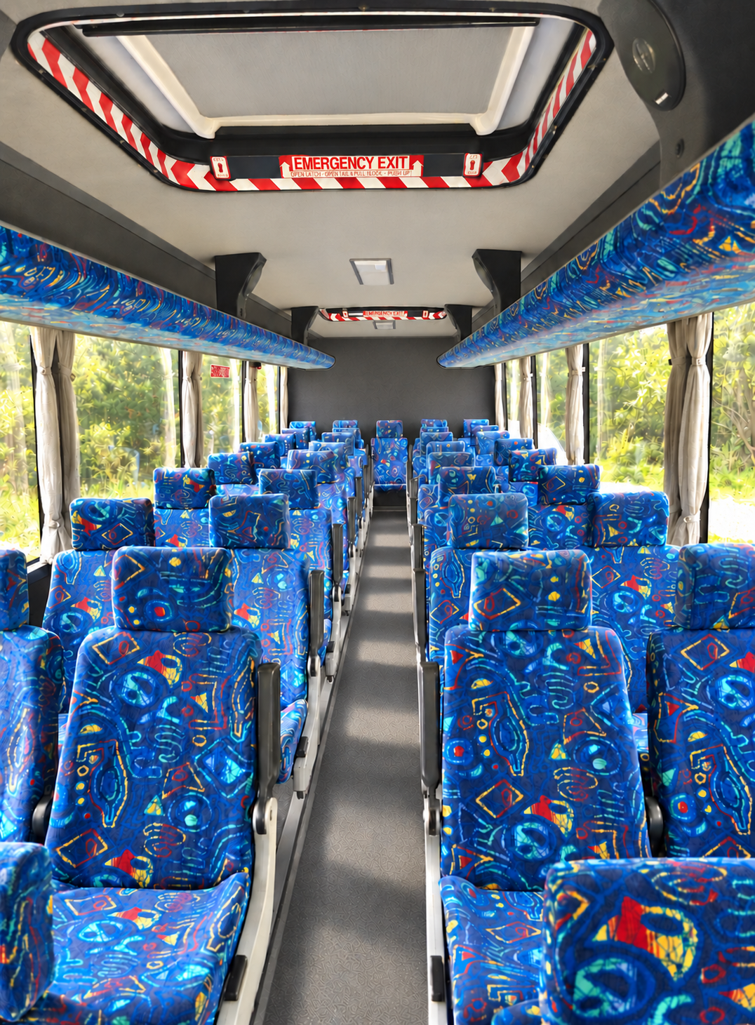 38-seat MAN coach interior